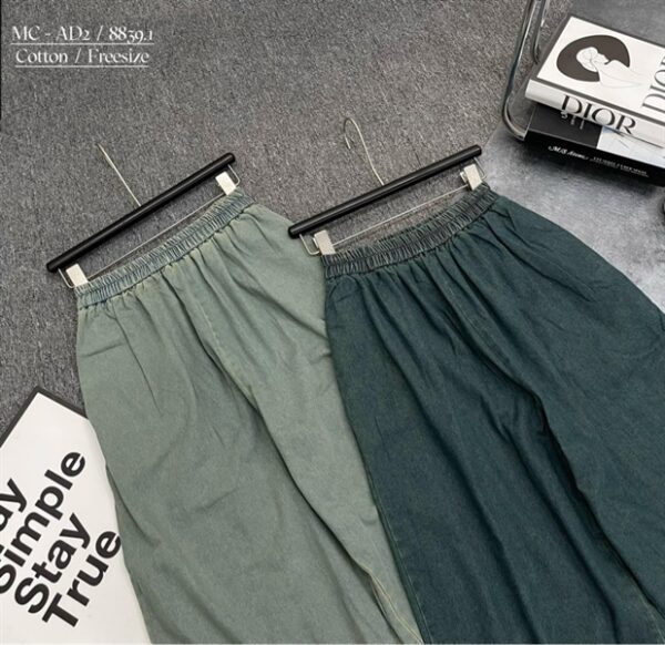 Quần suông demin ren 8839.1 Nhạt - Cái - Hình ảnh 2