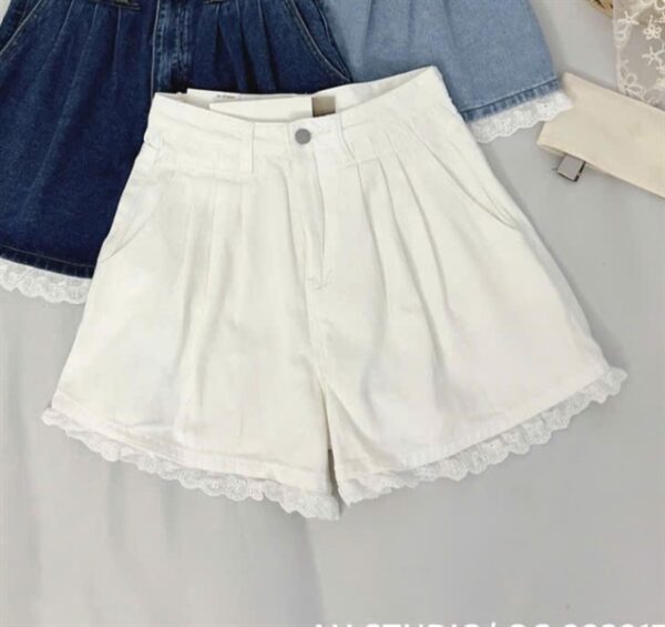 Quần short Jean chân ren 3917 - Hình ảnh 2